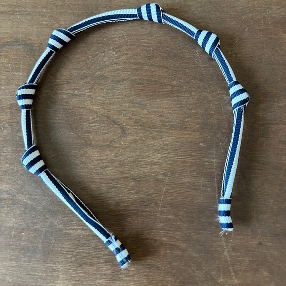 None Accessories - Striped Blue Headband